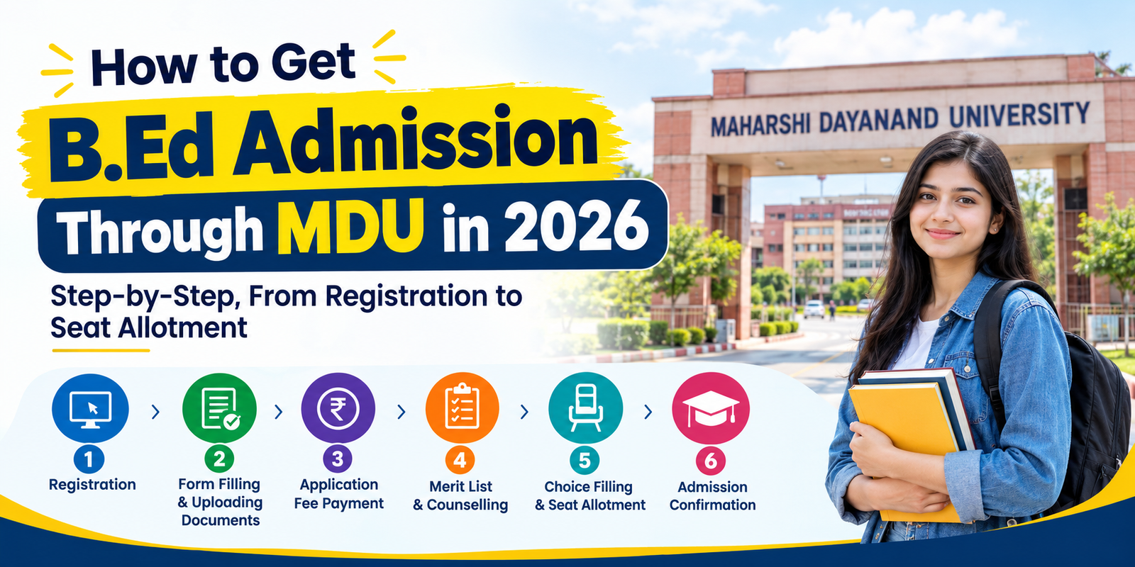 How to Get B.Ed Admission Through MDU: Step-by-Step, From Registration to Seat Allotment