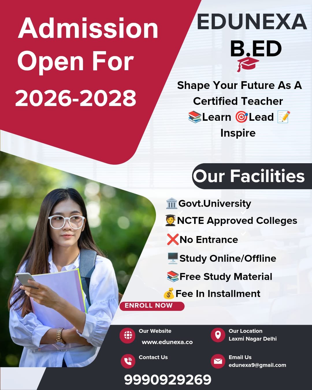 B.Ed Direct Admission 2026 Without Entrance - Apply Now